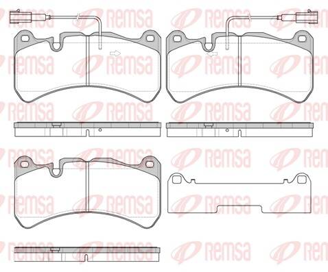 Front brake pad set (4 pcs)
