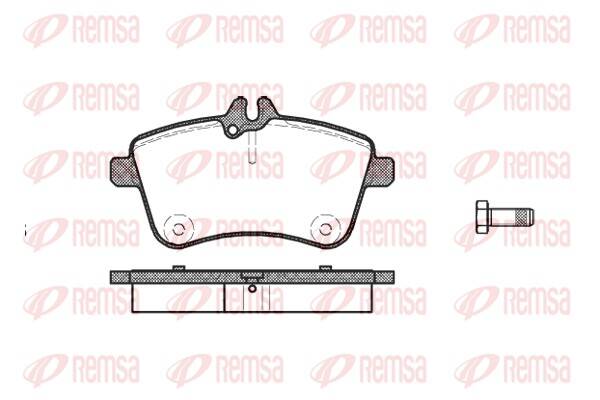 Front brake pad set (4 pcs)
