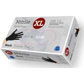 Guanto in nitrile x100 - Touch nero - 3,5 g - XL RUBBEREX - 0647