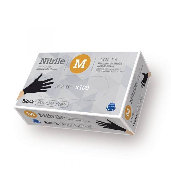 Nitrile glove x100 - Touch black - 3.5g - M