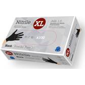 Nitrile glove x100 - Touch black - 3.5g - XL RUBBEREX - 0647