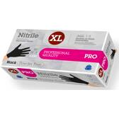 Nitril handschoen x100 - PRO zwart - 5g - XL RUBBEREX - 0515