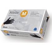 Nitril handschoen x100 - Touch zwart - 3.5g - M RUBBEREX - 0645