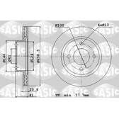 Brake disc set (2) SASIC - 4004268J
