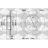 Brake disc set (2) SASIC - 6100001