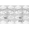 Rear brake pad set SASIC - 6210079