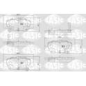 Rear brake pad set SASIC - 6216110