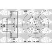 Set van 2 remschijven SASIC - 2464H84J