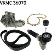 Bomba de água + Jogo de correias trapezoidais estriadas SKF - VKMC 36070