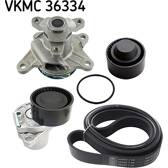 Bomba de água + Jogo de correias trapezoidais estriadas SKF - VKMC 36334
