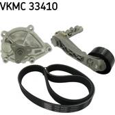 Bomba de agua + kit de correa poli V SKF - VKMC 33410