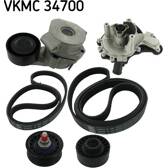 Bomba de agua + kit de correa poli V SKF - VKMC 34700