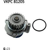 Bomba de agua, refrigeración del motor SKF - VKPC 81205