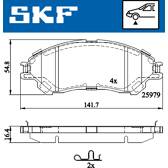 Bremsbeläge vorne SKF - VKBP 80239 A