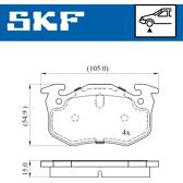 Bremsbeläge vorne SKF - VKBP 80387 E