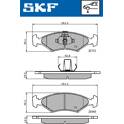 Bremsbeläge vorne SKF - VKBP 80602