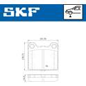 Bremsbelagsatz hinten SKF - VKBP 80248