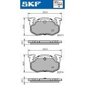 Bremsbelagsatz hinten SKF - VKBP 90120