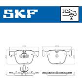 Bremsbelagsatz hinten SKF - VKBP 90471