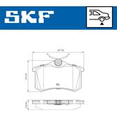 Bromsbelägg bak SKF - VKBP 90001