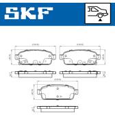 Bromsbelägg bak SKF - VKBP 90033 A