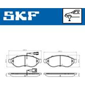 Bromsbelägg fram SKF - VKBP 80009 E