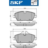 Bromsbelägg fram SKF - VKBP 80079