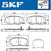 Bromsbelägg fram SKF - VKBP 80228 A