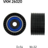 Deflection Pulley/Guide Pulley, timing belt SKF - VKM 26020