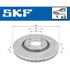 Kit Frein Avant Complet : 2 Disques + 4 Plaquettes Bosch - Pour Trax & Mokka - 9