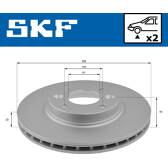 Jeu de 2 disques de frein SKF - VKBD 80009 V2