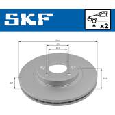 Jeu de 2 disques de frein SKF - VKBD 80011 V2