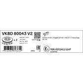 Jeu de 2 disques de frein SKF - VKBD 80043 V2