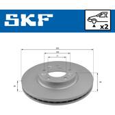 Jeu de 2 disques de frein SKF - VKBD 80061 V2