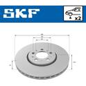 Jeu de 2 disques de frein SKF - VKBD 80074 V2
