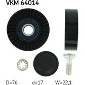 Galet enrouleur (courroie d'accessoire) SKF - VKM 64014