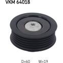 Galet enrouleur (courroie d'accessoire) SKF - VKM 64018
