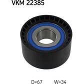 Galet enrouleur (courroie de distribution) SKF - VKM 22385