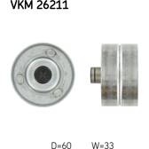 Galet enrouleur (courroie de distribution) SKF - VKM 26211
