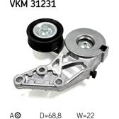 Galet tendeur (courroie d'accessoire) SKF - VKM 31231