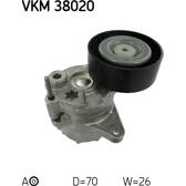 Galet tendeur (courroie d'accessoire) SKF - VKM 38020