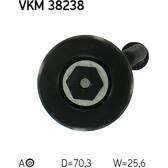 Galet tendeur (courroie d'accessoire) SKF - VKM 38238