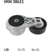 Galet tendeur (courroie d'accessoire) SKF - VKM 38611
