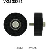 Geleide rol/omdraairol, Poly V-riem SKF - VKM 38251