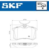 Jeu de plaquettes de frein arrière SKF - VKBP 90047