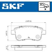 Jeu de plaquettes de frein arrière SKF - VKBP 90058