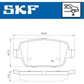 Jeu de plaquettes de frein arrière SKF - VKBP 90072