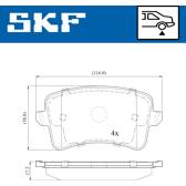 Jeu de plaquettes de frein arrière SKF - VKBP 90150