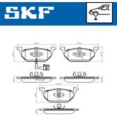 Jeu de plaquettes de frein avant SKF - VKBP 80004 E