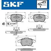 Jeu de plaquettes de frein avant SKF - VKBP 80007 E